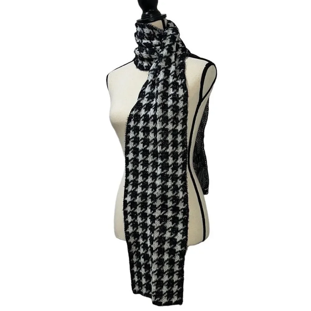 Ashley Stewart Metallic Houndstooth Infinity Scarf